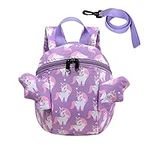 Mini Toddler Backpack with Leash,VASCHY Ultra Lightweight Tiny Unicorn Backpack Little Daycare Bookbag for Children