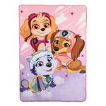 Paw Patrol Skye Kids Fleece Oversized Blanket EXPRESSIONS for Toddlers Teens, All Season Super Soft Comfy Plush Flannel Blanket, Best Gifts for Girls, 60x90 inches (Official Nickelodeon Product)