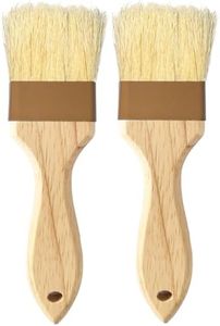 NXRACSH Pastry Brush,2 inch Basting Brush for Cooking and Baking,Natural Bristle Food Brush for Oil & Sauce,No Bristles off,Easy Clean,Durable Kitchen Marinade Butter Culinary Utensil (2 Pack)