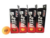 STAG 2 Star Orange Table Tennis (T.T) Balls| Advanced High Performance 40+mm Ping Pong Balls for Training, Tournaments and Recreational Play| Durable for Indoor/Outdoor Game - Orange Pack of 12