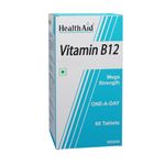 Health Aid Vitamin B12 Supplement for Men & Women | helps reduce fatigue and helps improve blood circulation| Supports overall well-being - 60 Vegetarian Tablets