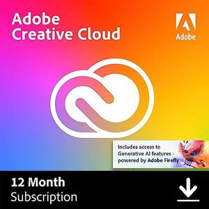Adobe Creative Cloud All Apps | 12-month Subscription | Graphic Design Software | AI Powered Features | Vector Illustration, Layout, and Image Editing |Activation Required [PC/Mac Online Code]