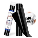 TECKWRAP Heat Transfer Vinyl - 12" x 10ft Iron on Vinyl for DIY Clothing,Shirts,Logos,Hats, Fabric HTV Vinyl Heat Transfer Paper Compatible with Heat Press Craft Cutters,Black