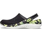 Crocs Unisex-Adult Men's and Women's Literide 360 Clogs, Black/Citrus, 7 Women/5 Men