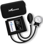 MEDVICE Manual Blood Pressure Cuff - Universal Size Aneroid Sphygmomanometer - Nurses BP Monitor - Best Adult BP Machine
