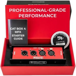Sound Tools CAT Box MFX – 2 Male & 2 Female with Passive Analog Audio for etherCON Daisy Chain – 4 Channel XLR Over CAT5e Stage Box – DMX, COM, AES & 3-pin XLR Compatible – Rugged Aluminum Housing