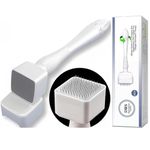 Derma stamp for Hair & Beard regrowth, 0-3mm Titanium Micro needle, Facial Derma Roller with microneedling Kit for Face Skin acne Repair, Reusable derma pen