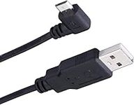 Mr. Gadget's Solutions® 3.3ft. (1m) Right Angle Micro USB Cable - USB 2.0 A to 90-degree Micro USB Type B - Black