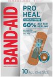 Band-Aid Brand Pro Heal Adhesive Bandages with Hydrocolloid Gel Pad, Clinically Tested, Better Healing of Minor Wounds, Waterproof Bandages, Sterile First Aid Bandages, All One Size, 10 ct