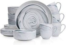 Stone Lain Brighton 16-Piece Dinnerware Set Porcelain, Gray