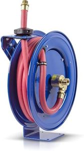Coxreels SHF-N-525 Retractable Fuel Hose Reel | SH Fuel Series | 3/4"x25, 300 PSI | Easy-Maintenance w/ Brass Swivel & Multi-Position Mount Arm | Heavy-Duty Steel Construction | Made in the USA | Blue