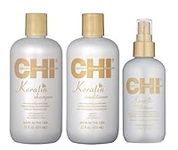 Chi Keratin Reconstructing Shampoo & Conditioner 12oz plus Leave-in Conditioner 6oz Bundle