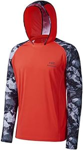 BASSDASH Men’s UPF 50 Performance Fishing Shirt Cooling Hoodie Camo Long Sleeve FS17M