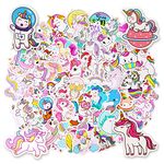 OSDUE 100Pcs Unicorn Waterproof Water Bottle Stickers, Cute Cartoon Stickers, Cute Trendy Aesthetic Stickers for Laptop Car Scrapbook Phone Skateboard Computer Wall Window, Kids Girls Boys Gifts