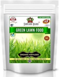 Sansar Agro Green Lawn Food, Essential Organic Powder Fertilizer For Plants, Double Filtered With All Required Nutrients And Active Micro-Organism For Heavy Flowering (900 Gm)