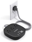 Flat Plug Power Strip, 5ft Flat Ext