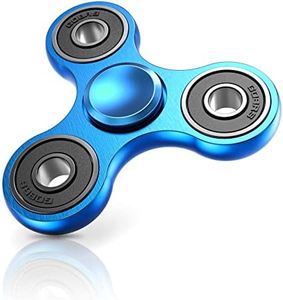 Aolcev Fidget Spinner Hand Spinner Fidget Toy Stainless Steel Metal Fast Bearing 2-5 Minutes Spins Hand Spinner Tri Finger Gyro Toy EDC ADHD Focus Anxiety Stress Relief Toys for Kids Women Men-Blue