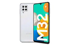 Samsung Galaxy M32 Android Smartphone Without Contract, 6.4 Inch Infinity U Display, Strong 5000 mAh Battery, 128 GB/6 GB RAM, Mobile Phone in White, German Version Exclusive to Amazon