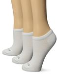 No Nonsense Women's Mesh No Show Liner Socks, Cushioned (3-Pack), White, one size