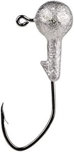 Strike King Lures Mr. Crappie Jig Head with Lazer Sharp Eagle Claw Hook, Freshwater, 1/8 oz, 2 Hook, Unpainted, Package of 8 (MRCJH18S-U), 0.0578