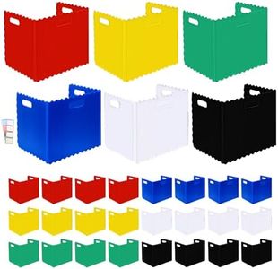 24 Pack Desk Dividers for Students, 6 Colors Privacy Folders for Students desks 16.93x13.4x12in Testing Dividers Includes Labels for Classroom Students