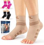 POWERLIX Plantar fasciitis socks for Neuropathy (Pair) for Women & Men, Ankle Brace Support, Toeless Compression Socks & Foot Sleeve for Arch & Heel Pain Relief - Treatment & Everyday Use