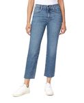 kensie Jeans Women's The Allie High-Rise Slim Straight Raw Hem 27-Inch Inseam, Sizes 0-16, Melbourne, 14