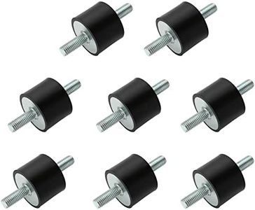 FVIEXE 8PCS M10 Rubber Isolator Mounts, Anti Vibration Generator Isolation Mounts with Double Studs, Rubber Shock Absorber Mounts Isolation Mounts for Air Compressors, Garage Motor, Diesel Engines