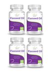 Nature's Velvet FlaxSeed Oil 1000mg(Omega 3-6-9) 60 Softgel Capsules Pack of Four