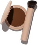 No Makeup Makeup Foundation + Brush Duo, Cream-Balm Formula Conceals, Corrects and Camouflages with Skin-Tone Adaptive Flexshade Technology, Buildable, Long-Lasting, Cruelty-Free, Vegan, Deep