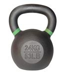 Kettlebells Cast Iron and Powder Coated Sold Individualy from 4KG to 32KG/9LBS to 70LBS.(24),Black