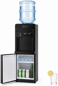 Neliangia Top Loading Water Dispenser 5 Gallon - Hot, Cold & Room Temp Water Water Cooler for Home/Office/Gym - 2-in-1 Water Dispenser with Refrigerated Cabinet,Child Safety Lock