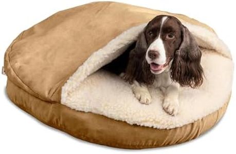 Snoozer Luxury Microsuede Cozy Cave Pet Bed, Extra Large, Camel