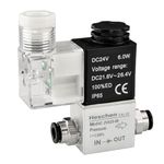 Heschen Electrical Pneumatic Solenoid Valve 2V025-08 24VDC PT1/4 2/2 Way Normally Closed CE IP65