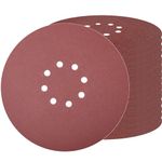 30 PCS 9 Inch 8 Hole Drywall Sanding Discs Set- 80 100 120 180 240 400 Grits, 9" Sandpaper Discs with Hook & Loop Backing, Fast Cutting Aluminum Oxide Abrasive for Drywall Power Sander, Sand Wood