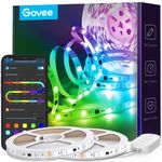 Govee RGBIC LED Strip Lights, 10m Bluetooth Segmented APP Control Rainbow Colour Picking, Music Sync Lights for Bedroom, 2 Rolls of 5m