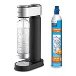 Philips Water ADD4902BK/10 GoZero Sparkling Water Maker, Plastic, 1 Liter, Black