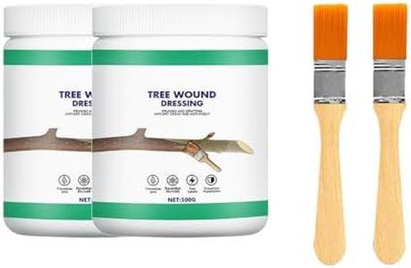 Zriechs Tree Wound Pruning Sealer, Tree Wound Dressing with Brush, Tree Wound Sealer Healing Paste,Quick Recovery of Tree and Bonsai (2 PCS)