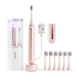 JIMOK Sonic Whitening Electric Toothbrush wtih Upgraded Cleaning case, 5Modes, 55db Noise Reduction, Cleaning Toothbrushes Set with Wall Adapter & 3Dupont+3Toray Brush Heads…
