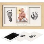 Inkless Baby Hand And Footprint Kit - Ink Pad for Baby Hand and Footprints,Dog Paw Print Kit,Dog Nose Print Kit,Clean Touch Newborn Print Kit,Baby Registry,Baby Shower Gifts,Girls,Boys (Ash Wood)