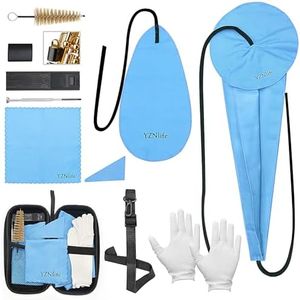 YZNlife Saxophone Cleaning kit with Case for Alto Tenor Clarinet Flute and other Wind & Woodwind Struments Including Sax Cleaning Cloth(4pcs),Mouthpiece Brush Thumb Rest Cushion Reed Case,(Blue)