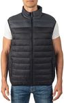 Alpine Swiss Clark Mens Lightweight Down Alternative Vest Jacket Black Gray Medium