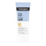 Neutrogena Ultra Sheer Dry Touch Sunscreen Lotion SPF 60 Broad Spectrum UVA UVB Protection Lightweight Water Resistant up to 80 Minutes Oil PABA Oxybenzone Free, 88mL