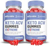 2 Pack Microbio Keto ACV Gummies Extreme 2000MG Micro Bio Keto Gummies Apple Cider Vinegar Formulated with Pomegranate Beet Juice Powder B12 Vegan Non GMO 120 Gummys