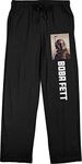 Star Wars Boba Fett Character Men's Drawstring Sleep Pajama Pants-XXL Black