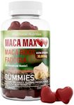 Maca MAX -Ultra Strength (30,000mg Equivalent Extracts) Maca Root, Fadogia Root, Selenium, VIT E, 60 Chewable Gummies for Adults -2000 mg Active per Serving, Strawberry Flavour, Suitable for Vegans