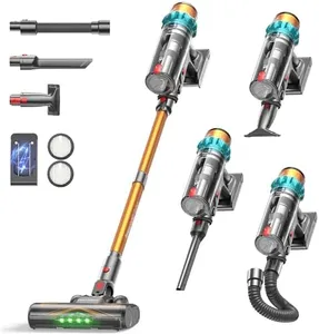 ElecKeys Cordless Vacuum Cleaners, 600W 50KPA Powerful Stick Vacuum Cleaners with 70 Mins Runtime, LED Display, Anti-Tangle, Rechargeable Vacuum for Home, Pet Hair, Hard Floors, Carpet