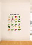 Decal O Decal Vinyl Vegetables with Names for Kids Learning - Nursery Wall Stickers , Multicolour