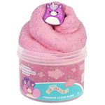 Original Squishmallows Lola The Unicorn Premium Scented Slime, Cotton Candy Scented, 8 oz. Fluffy Slime, 2 Fun Slime Add Ins, Pre-Made Slime for Kids, Great 6 Year Old Toys, Super Soft Slime Toy