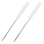 2Pcs Makeup Spatula tool metal Set Professional Beauty Stainless Steel Cosmetics Mixer Long Metal Spatula Depotting Mixing Tool